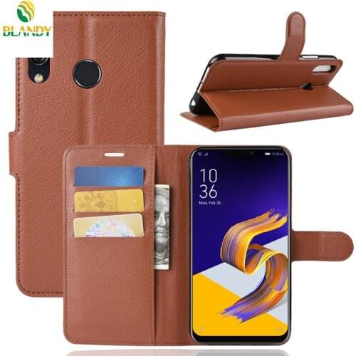100pcs/lot for Asus Zenfone MAX M1 ZB555KL M2 ZB633KL Litchi Lychee Wallet leather cover case for Zenfone 5 ZE620KL lite ZC600KL