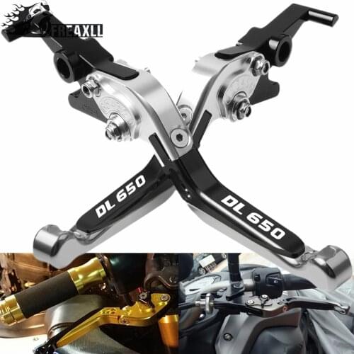 For Suzuki DL650 2004-2010 2011-2012 Adjustable Extendable Folding CNC Motorcycle Accessories Brake Clutch Levers Handle Grips