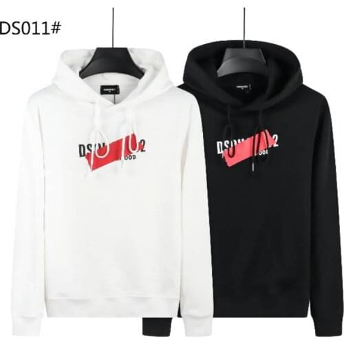 DSQUARED2 Mens Long Sleeve Hooded Spring Autumn Pullover Simple Round Neck Clothing Slim Casual Loose DS011