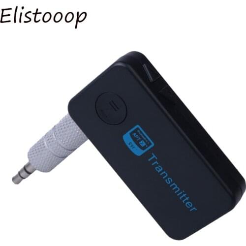 Elistooop Portable Bluetooth 4.1 Stereo Transmitter Sender Dongle Wireless Adapter 3.5mm Mic for Tablets PC 2018 New