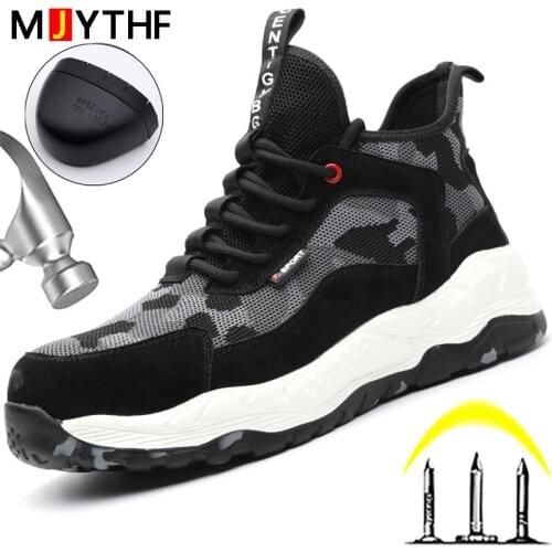 Camouflage Work Safety Boots Puncture-Proof Safety Shoes Man Boots Steel Toe Shoes Indestructible Mens Military Boots Work Shoes