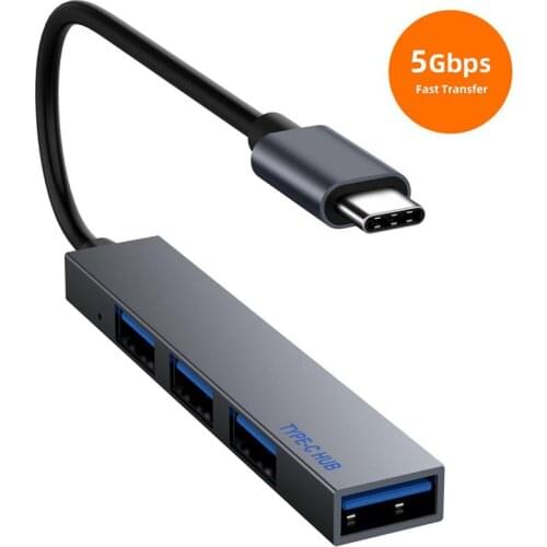Type C HUB 4 Port USB-C to USB 2.0 Splitter Converter OTG Adapter Cable for Macbook Pro iMac PC Laptop Notebook Accessories