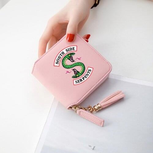 Riverdale south side Wallets 3D Print Tassel wallet Women Mini Purse card holder Short Zipper credit card holder Lady Wallets