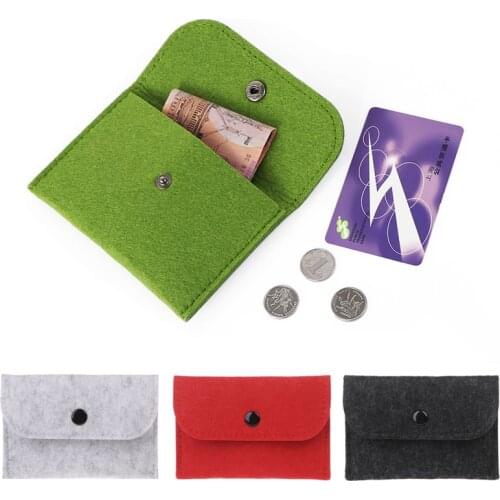 Creative Mini Felt Coin Purse Wallet Woman Credit Card Holder ID Business Change Purse Bag Thin Wallet Card Holder