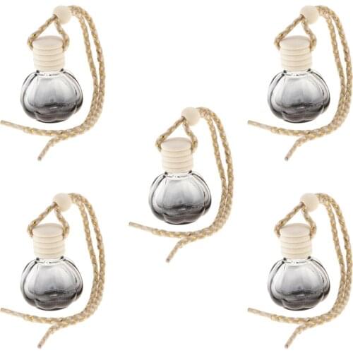 5Pcs Mini Perfume Pendant Car Accessories Pendant Perfume Bottle Oil Car Perfume Bottles Pumpkin