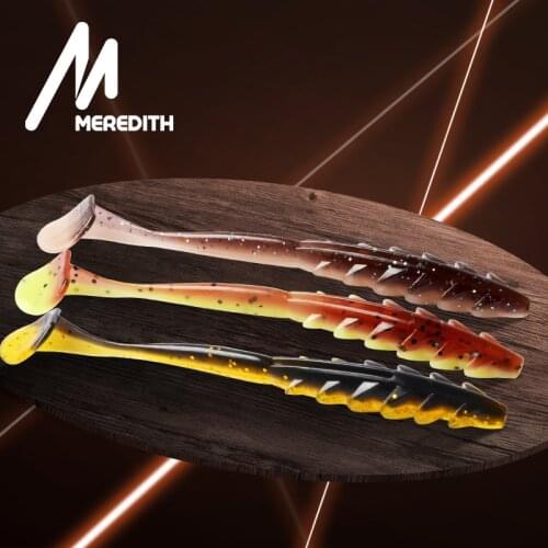 MEREDITH Crazy Shiner II 65mm 80mm Soft Fishing Lures Shad Artificial Baits Silicone Worm Shad leurre souple Fishing Tackle
