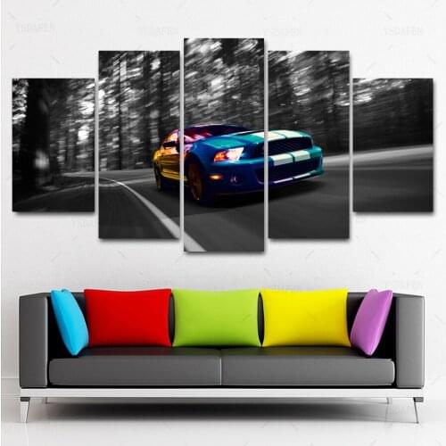 Wall Decor Living Room Car Painting Pictures Modular Paintings Wall aet Canvas Prints Drop Shipping framed art HG-315