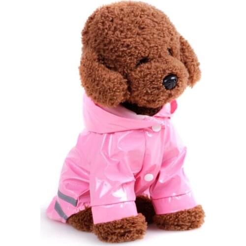 Pets Cats Dog Clothes Hooded Raincoats Reflective Strip Dogs Rain Coat Waterproof Jackets Outdoor Breathable Clothes For Puppies