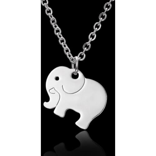 Stainless Steel Necklace For Women Lovers Elephant Pendant Clavicle Short Necklaces Female Girls Fashion Jewelry Collare