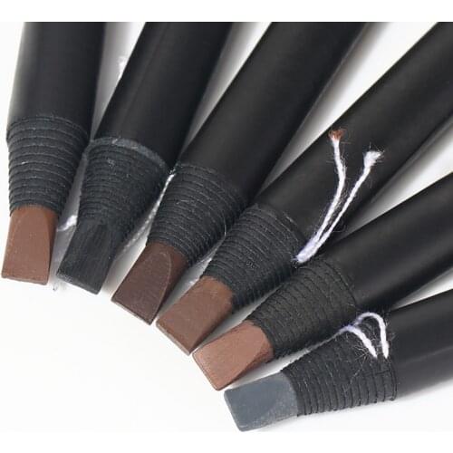 2pc Peeling Eyebrow Pencil with Brush Longlasting Eyebrow Pencil Easy to Wear Cosmetic Tint Dye Makeup Tools Microblading Supply