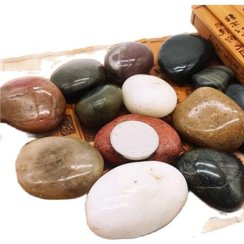 High Quality 1-2cm, 3-5cm, 5-8cm Polished mixed Pebble Stone for Garden landscape Decorative Gravel Landscaping