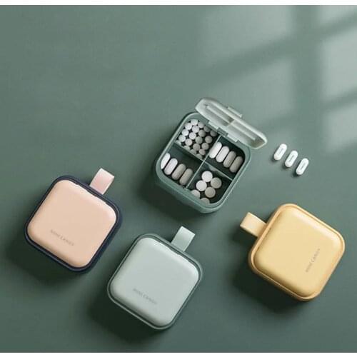 Portable mini portable sealed pill box Pocket Mini Waterproof Portable Pill Box Organizer For Pill Case Storage