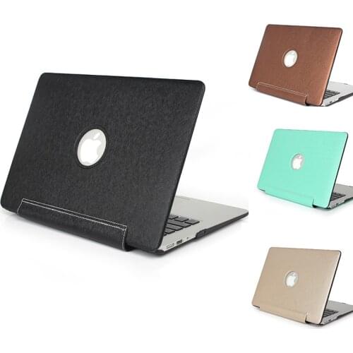 Luxury PU Leather Coated Hard Case for MacBook 12"Air Pro 11" 13"15" A1398 A1278 A1466 M1 Chip Pro A2338 A2337 16"A2141