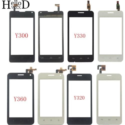 Touch Screen Digitizer Panel For HuaWei Y300 Y320 Y330 Y360 TouchScreen Lens Sensor Front Glass 3M Glue