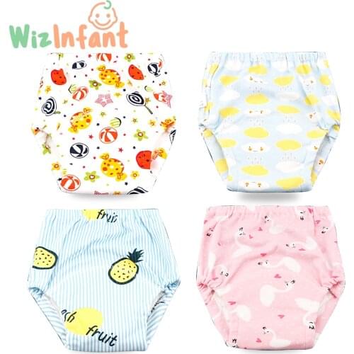 WizInfant 6layer Cotton Cloth Diaper 9-17kg Kids Breathable Reusable Baby Pants Training Underwear Unisex Nappy