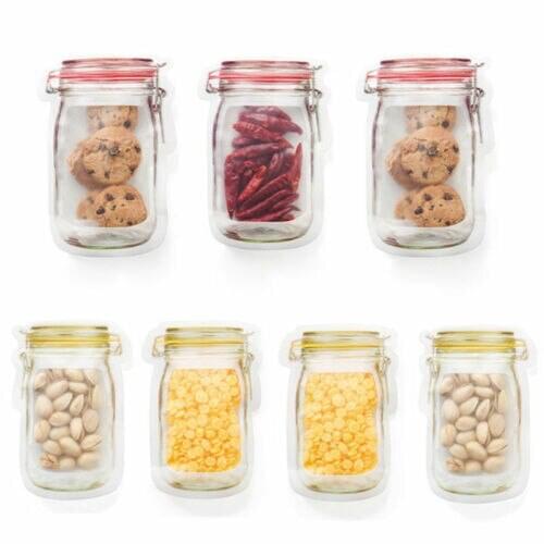 Fresh Clip Sealing Bag Stand-up Fridge Food Storage Bags Safe Reusable Pouch