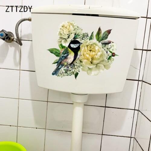 ZTTZDY 23.5×19.3CM Luxurious Peony Classical Bedroom Wall Decoration Fashion Home WC Toilet Stickers T2-1069