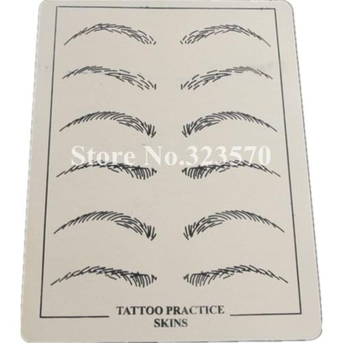 10pcs/pack Eyebrows Tattoo Practice Skins Synthetic Permanent Training Tattoo Accesories