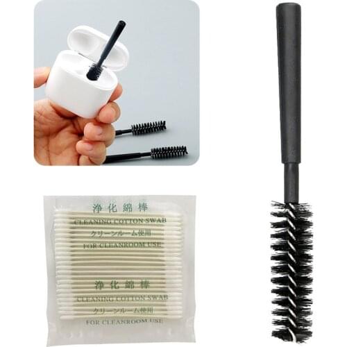 100p Headphones Brush Dust Removal Disposable Swab Cotton Stick Brush for razor phone charger port Earphone Universal Clean Tool