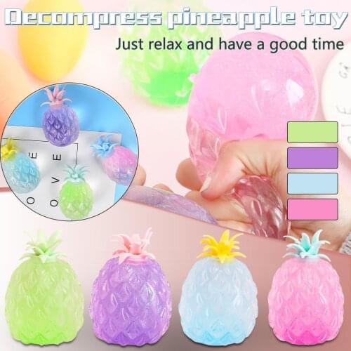 Pineapple Globbles Stress Ball Powder Fidget Toys Stress Balls Relief Novelty Golden Kids Toys Fidget Toy Funny Anxiety Relief