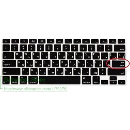 For Macbook Air Pro Retina 13 15 Keyboard Cover Us Eu Euro Ru Russian Letter Laptop Russia Protector Skin For Imac 13.3 15.4