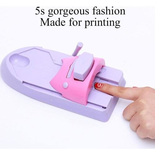 DIY 3D Nail Art Printer Printing Manicure Machine With Manicure Tool Stamper Manual 6PC Stamp Metal A And User F0W3