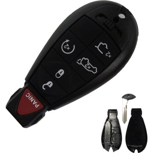 Kutery 6 Button Remote Car Key Shell Case Cover For Chrysler Jeep Dodge Grand Caravan Durango Charger Journey