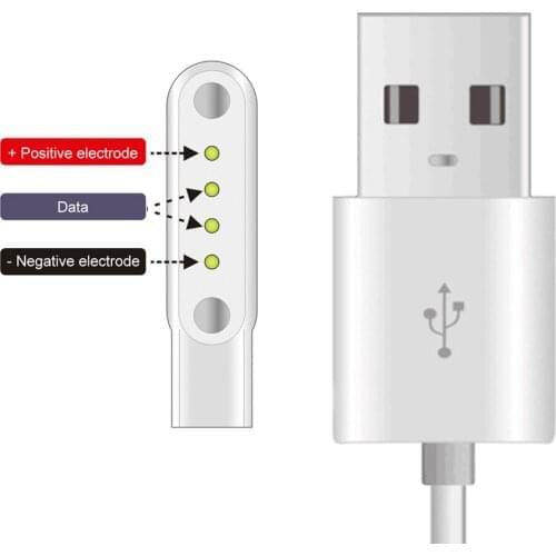 JTKE Smart Watch Backup 4Pin Magnetic Charge Strong Charging Charger Cable for Kw88 Kw99 Kw06 Kw98 Q100 Q750 Kw18 Y3 H1 H2