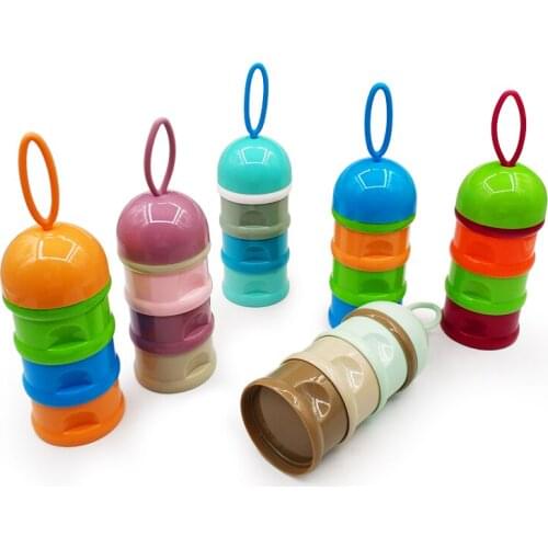 3 layer Frog Style Portable Baby Food Storage Box Essential Cereal Cartoon Milk Powder Boxes Toddle Kids Formula Milk Container