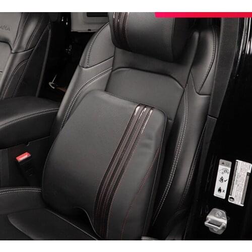 Leather breathable seat headrest lumbar support pillow For 07-21 jk jl Wrangler Jeep