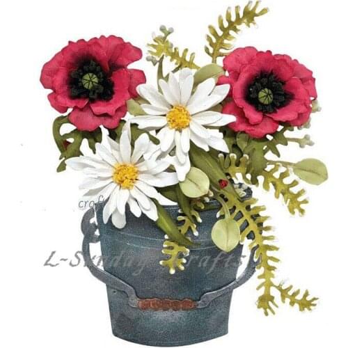 L-Sunday Crafts Die Cuts Mold Bucket Metal Cutting Dies Stencils Scrapbooking Embossing Card Paper Craft Decor