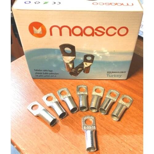 Maasco copper battery terminal SC35 mm2 (M8-M10-M12) wire electric bolt hole cable lug crimping wire connector - MADE IN TURKEY