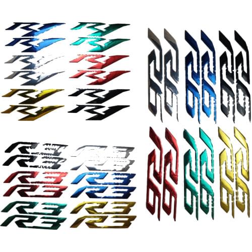 Motorcycle 3D Emblem Badge Decal Tank Wheel Sticker Soft Reflective Decal R1 R3 R6 Sticker For Yamaha YZF-R1 YZF-R3 YZF-R6
