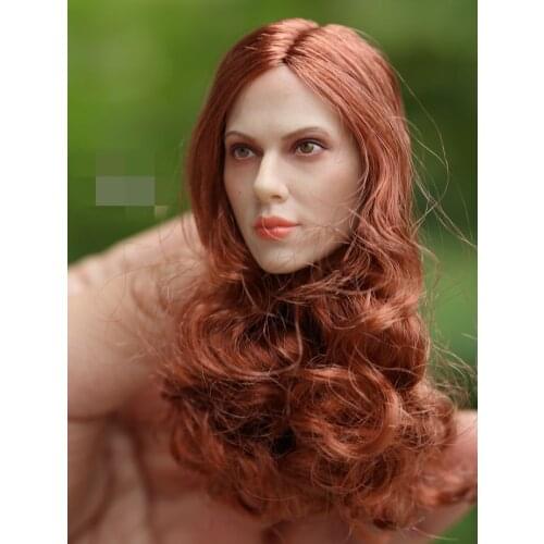 Custom 1/6 scale Black Widow Scarlett Johansson Red Hair Head Sculpt
