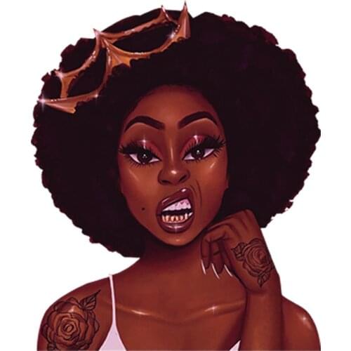 Curly Hair Girl Patch For Clothes Heat Print On T-Shirt Dresses Sweater Garment Washable Parches Diy Iron On Patches