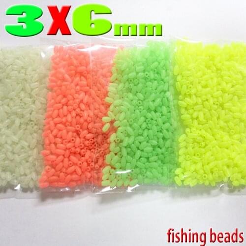 2019 oval soft fishing beads 4 colors size:3mm*6mm quantity:1000pcs/lot hole diameter:1.5mm