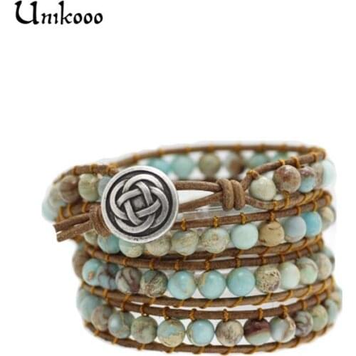 Bracelet Personnalise Leather Wrap Bracelet for Women / Men Multilayer Woven Bracelets Customized Women Accessories