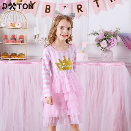 DXTON Girls Children Dress Ball Gown Princess Dress For Birthday Party Voile Christmas Girls Dresses Mesh Elegant Girls Costumes