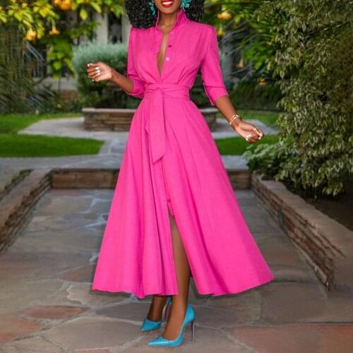 Rosetic Summer Dresses With Buttons