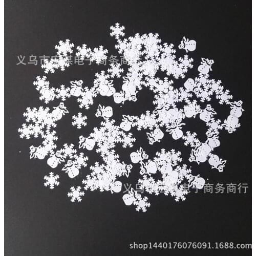 Christmas Snowman/snowflake/15 grams Sequins PVC Flat for DIY Card Making Craft Color Collection