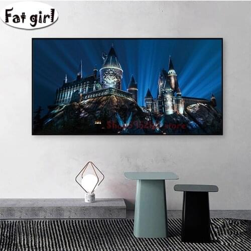 Harrys School Magic Castle Diy Diamond Painting Cross Stitch Embroidery Rhinestone Mosaic For Living Room Decor