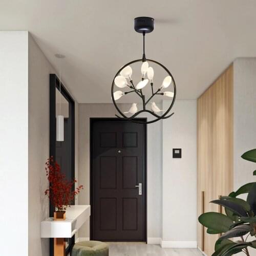 Modern Paper Crane Metal Chandelier For Restaurant Living Room Dining Room Childrens Room LED Bird Design Pendant Lamp