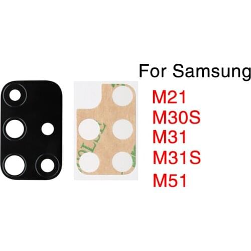 10pcs/lot Back Rear Camera Glass Lens Cover For Samsung Galaxy M 21 M30 31S M51 with Sticker Replacement Parts
