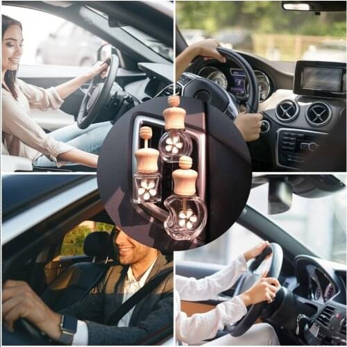 Vent Outlet Ornament Daisy Air Freshener For Essential Oil Dispenser Empty Glass Bottle Car Clip Fragrance Bottle For Car Auto