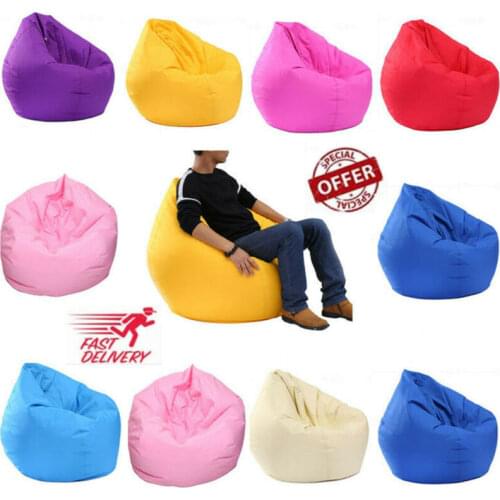 Waterproof Lazy Sofas Cover Chairs without Filler Linen Cloth Lounger Seat Bean Bag Pouf Puff Couch Tatami Living Room Hot Sale