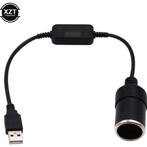 High Quality Wired Controller USB Port to 12V for Car Cigarette Lighter Socket Female Power Cord for Xiaomi Power Bank DVR