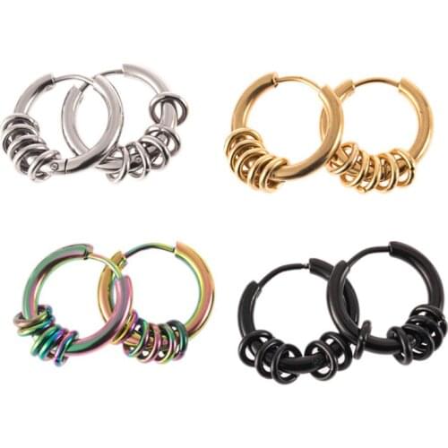 1 Pcs Women Hoop Earrings Ear Buckle Round Circle Earrings Circle Beads Mini Small Hoop Earrings Fashion Hoops
