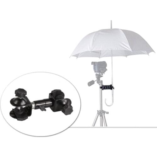 Camera Umbrella Sunshade Holder Clip Clamp Bracket Support Accessories for Dslr Canon Nikon Photography Lamp 1/4 Tripod