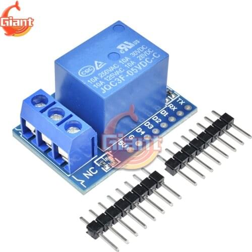 1/10pcs One Channel For Wemos D1 Mini Relay Shield Wemos D1 Mini Relay Module ESP8266 Development Board 1 Channel
