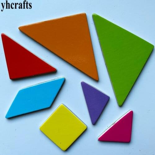 1 Set/LOT.magnetic jigsaw puzzle Tangram fridge magnet Early learning educational toys Birthday gifts New year favor promotion